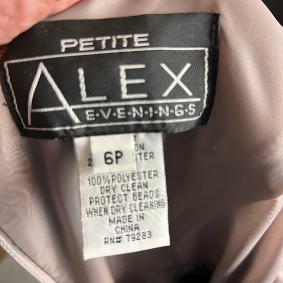 Alex Evenings Beaded Tan Maxi Dress 6P Slinky Mother of Bride New Years Glam - Picture 6 of 7